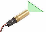 Compact green laser module with line generator