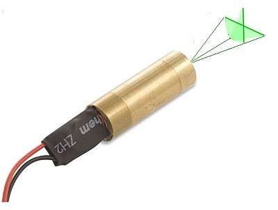 Modulo laser verde proietta due linee incrociate