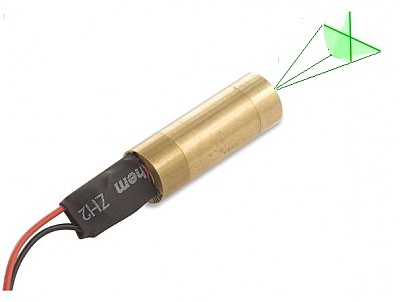 Mdulo laser verde projetando linhas cruzadas