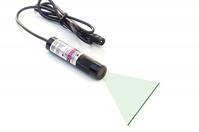 Mdulo laser verde 520nm, gera uma linha focalizvel.